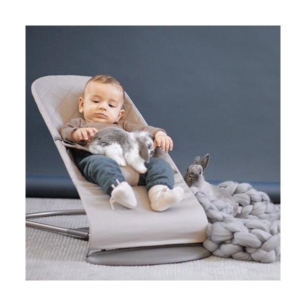 BabyBjörn Bliss lamamistool Wovven/Classic quilt, Sand Grey - BabyBjörn