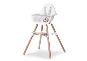 Childhome Evolu 2 söögitool 2in1 turvakaarega, White - Peg-Perego