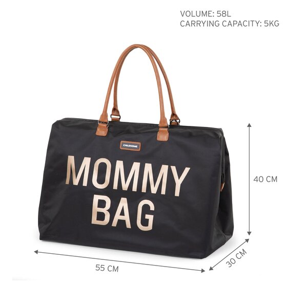 Childhome Mommy Bag tarvikute kott Black/Gold - Childhome