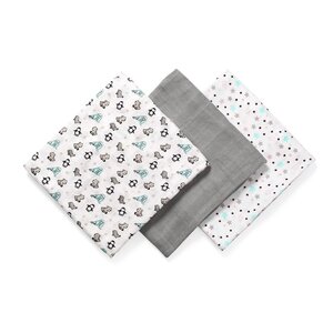 BabyOno bambusest suulapid 3tk, Grey  - Nordbaby
