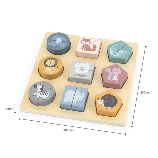 PolarB puidust kujundipusle Metsloomad - PolarB