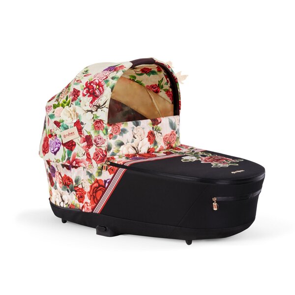 Cybex Priam V4 vankrikomplekt Spring Blossom-Sepia Black, raam Matt Black - Cybex