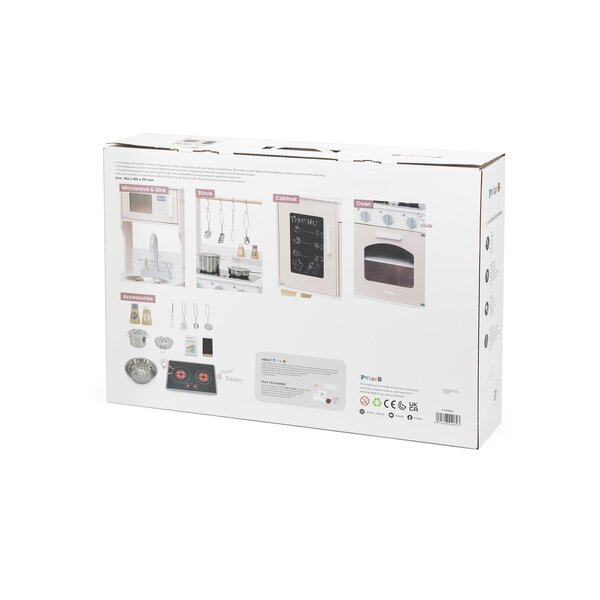 PolarB puidust mänguköök heli ja valgusega, Roosa - PolarB