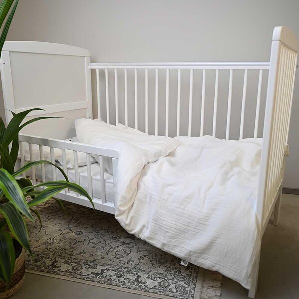 Nordbaby musliinist voodipesu komplekt 100X130cm, Mus Natural White - Nordbaby