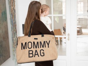 Childhome suur tarvikute kott Mommy Bag Raffia - Childhome