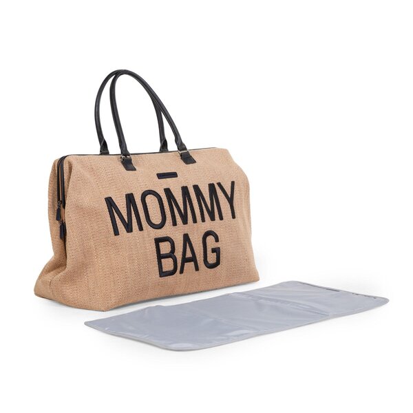 Childhome suur tarvikute kott Mommy Bag Raffia - Childhome