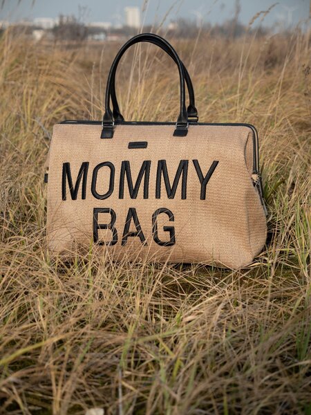 Childhome suur tarvikute kott Mommy Bag Raffia - Childhome