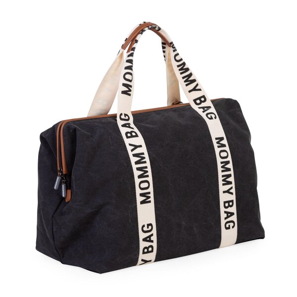 Childhome suur tarvikute kott Mommy Bag Signature Canvas Black - Childhome