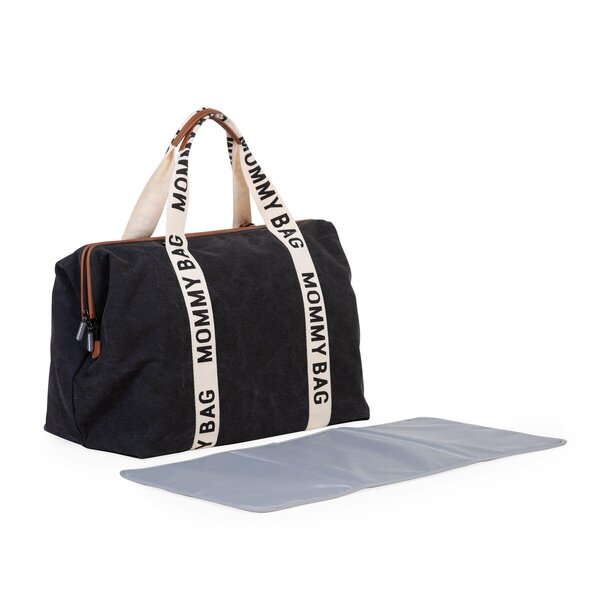 Childhome suur tarvikute kott Mommy Bag Signature Canvas Black - Childhome