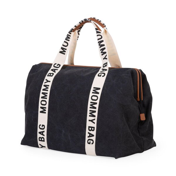 Childhome suur tarvikute kott Mommy Bag Signature Canvas Black - Childhome