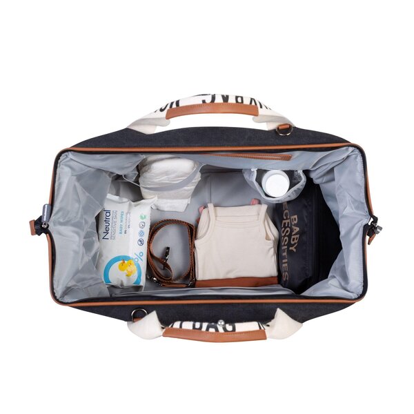 Childhome suur tarvikute kott Mommy Bag Signature Canvas Black - Childhome