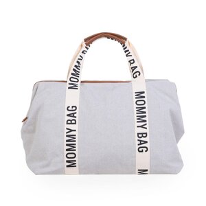 Childhome suur tarvikute kott Mommy Bag Signature Canvas OffWhite - Childhome