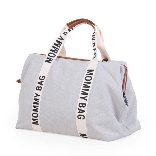 Childhome suur tarvikute kott Mommy Bag Signature Canvas OffWhite - Childhome