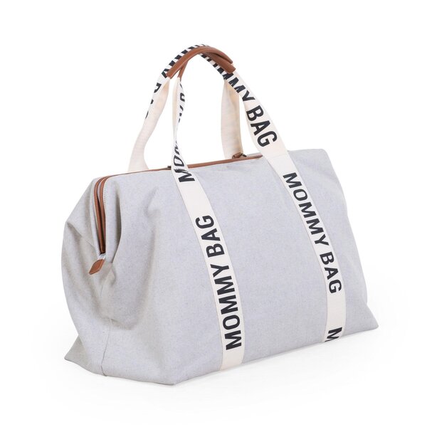 Childhome suur tarvikute kott Mommy Bag Signature Canvas OffWhite - Childhome