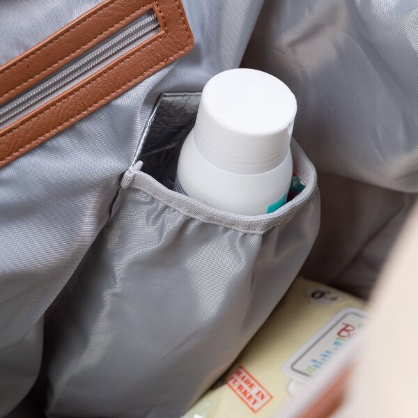 Childhome suur tarvikute kott Mommy Bag Signature Canvas OffWhite - Childhome