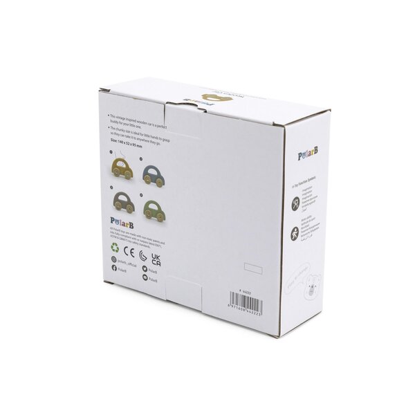 PolarB puidust auto - Kollane - PolarB