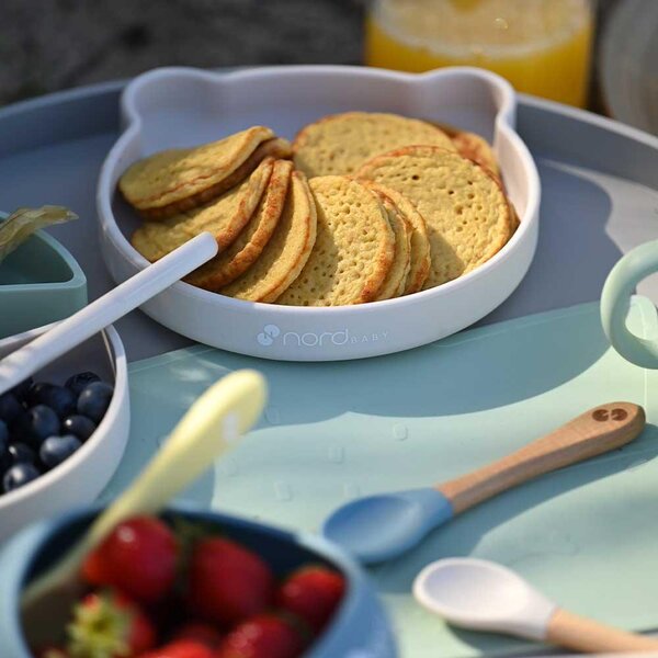 Nordbaby silikoonist sektoritega kauss, Yellow/Mint - Nordbaby