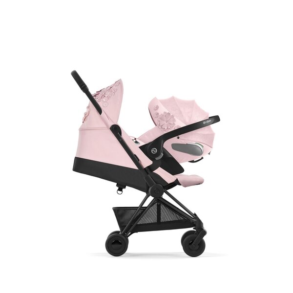Cybex Coya kergkäru Simply Flowers Pink, Matt Black raam - Cybex