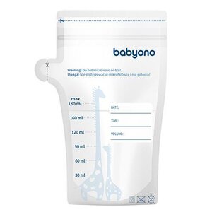 BabyOno rinnapiima säilituskotid 180ml, 30tk - BabyOno
