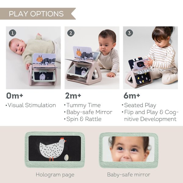 Taf Toys aktiivsuskeskus Black & White Spinning Book - Taf Toys