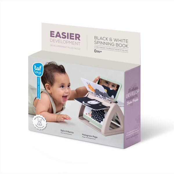 Taf Toys aktiivsuskeskus Black & White Spinning Book - Taf Toys