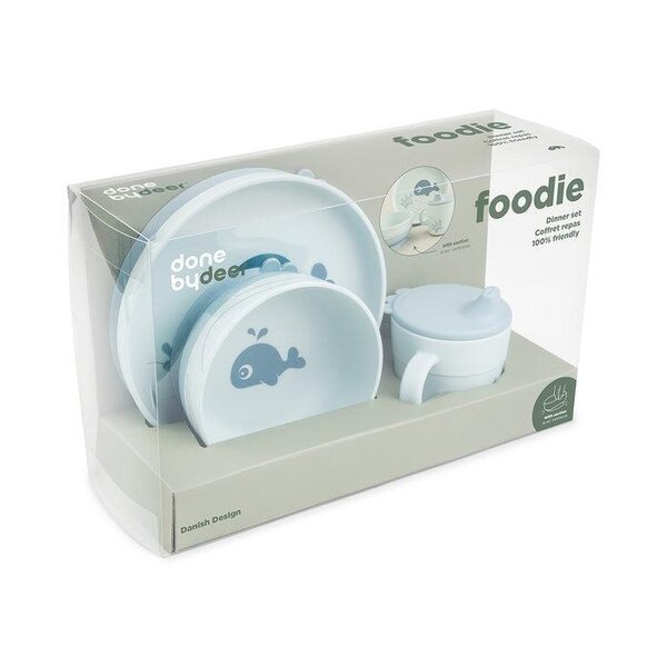 Done by Deer sööginõude komplekt Foodie Wally Blue - Done by Deer