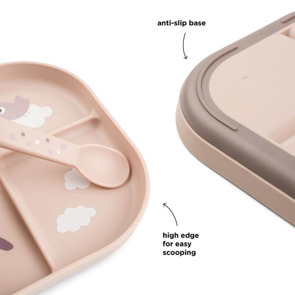 Done by Deer sektoritega taldrik Foodie Happy Clouds Powder - Done by Deer