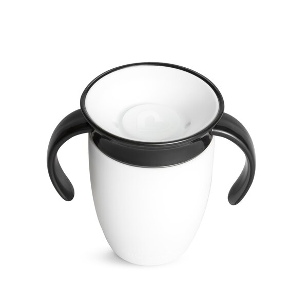 Munchkin harjutustass sangadega (207ml) Miracle360, Black&White, 6+kuud - Munchkin