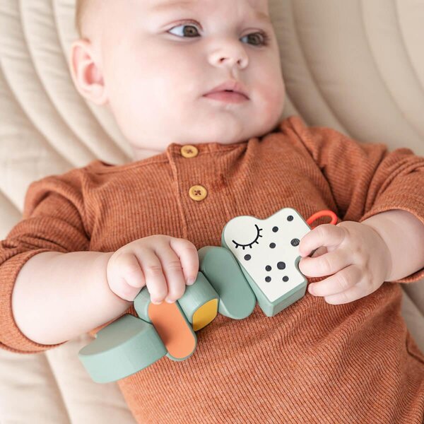 Done by Deer puidust mänguasi Twist & Turn Croco Green - Done by Deer