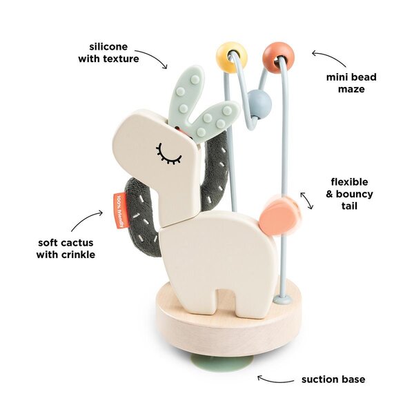 Done by Deer puidust mänguasi Stick & Stay activity island Lale Sand - Done by Deer