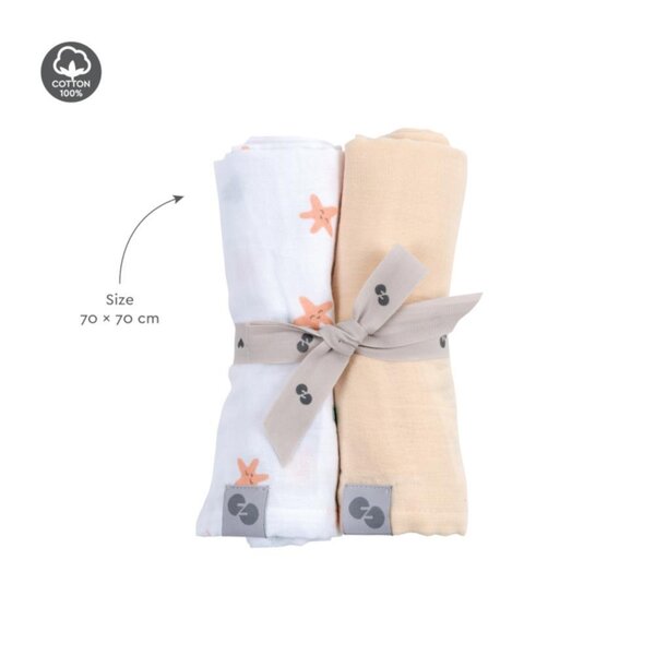 Nordbaby musliinist suulapp 2tk, Swatri  - Nordbaby