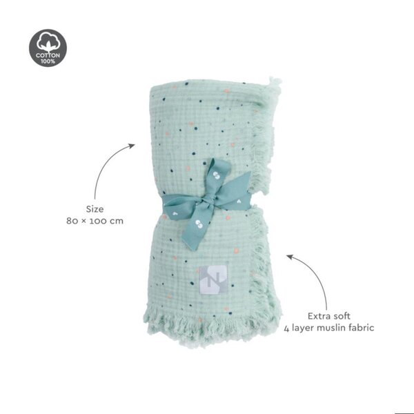 Nordbaby musliintekk 80x100cm, Sandy - Nordbaby