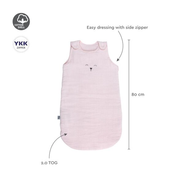 Nordbaby magamiskott TOG 2.0 Sleepy, Light Pink - Nordbaby