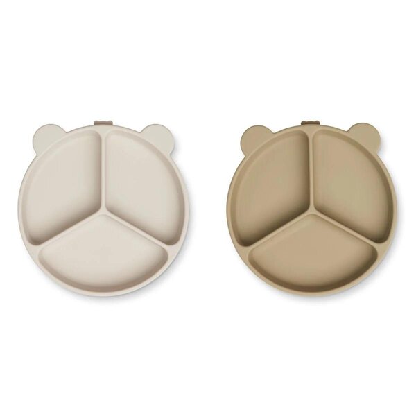 Liewood iminapaga sektoritega taldrik 2tk, Sandy / Oat - Liewood