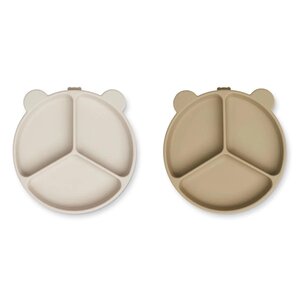 Liewood iminapaga sektoritega taldrik 2tk, Sandy / Oat - Liewood