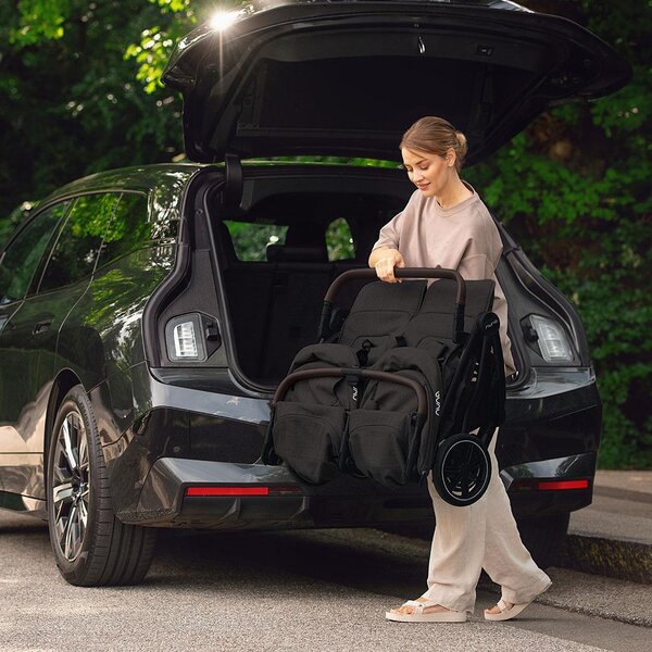 Nuna Trvl Dubl kahelapse jalutuskäru, Caviar - Nuna