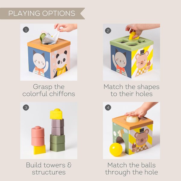 Taf Toys tegeluskuubik Play & discover  - Taf Toys
