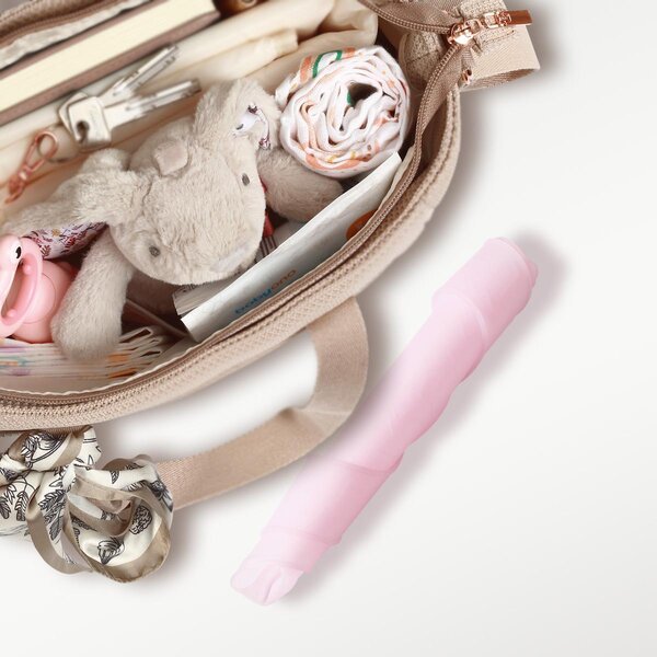 BabyOno silikoonist taskuga põll, üliõhuke Roosa - BabyOno