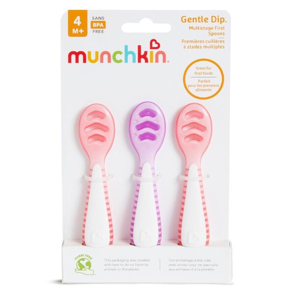 Munchkin esimesed lusikad 3tk Gentle Dip Roosa/Lilla - Munchkin
