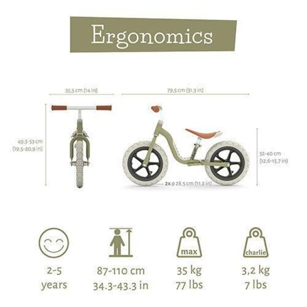 Chillafish Charlie LUX jooksuratas 12", Olive - Chillafish