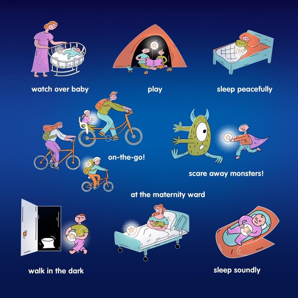 Pabobo öölamp Little moon Terracotta - Pabobo