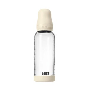 Bibs klaasist lutipudel 240ml, Ivory (keskmise vooluga) - Bibs