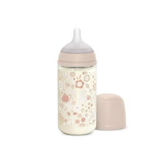 Suavinex klaasist lutipudel 240ml Wonderland, Rose - Suavinex