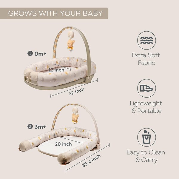 Taf Toys beebipesa mängukaarega Little Explorer - Taf Toys