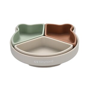 Tinynord silikoonist sektoritega kauss, Beige/Mint/Rust - Tinynord