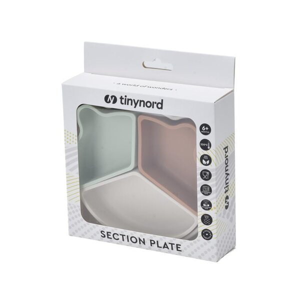 Tinynord silikoonist sektoritega kauss, Beige/Mint/Rust - Tinynord