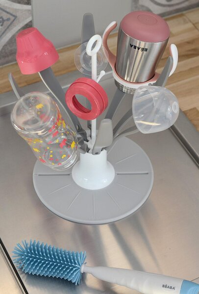 Beaba kokkupandav lutipudelite kuivatusrest Pink - Beaba