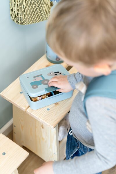 Done by Deer lõunasöögikarp Tiny farm Blue - Done by Deer