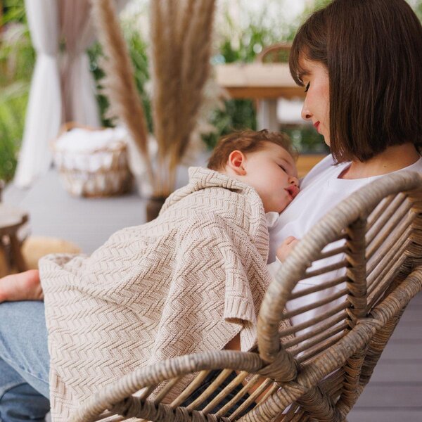 BabyOno puuvillane tekk 75x100cm, Beige - BabyOno