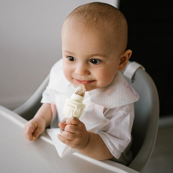 BabyOno keeratav puuviljalutt/püreelutt Dino Beige - BabyOno